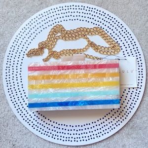 Lulu Rainbow Acrylic Rectangle Bag